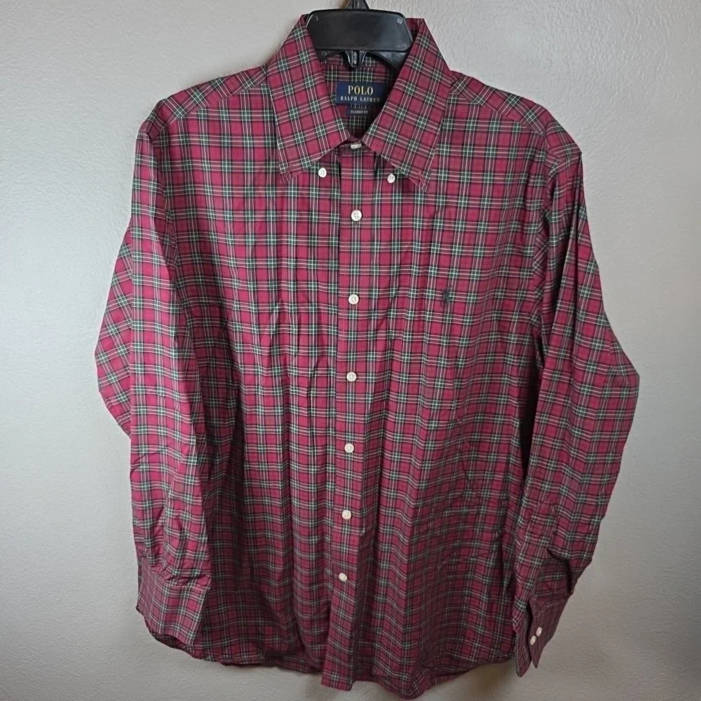 Ralph Lauren Shirt Men's‎ Size M 16-32/33 Long Sleeve Classic Cotton Lot Of 2